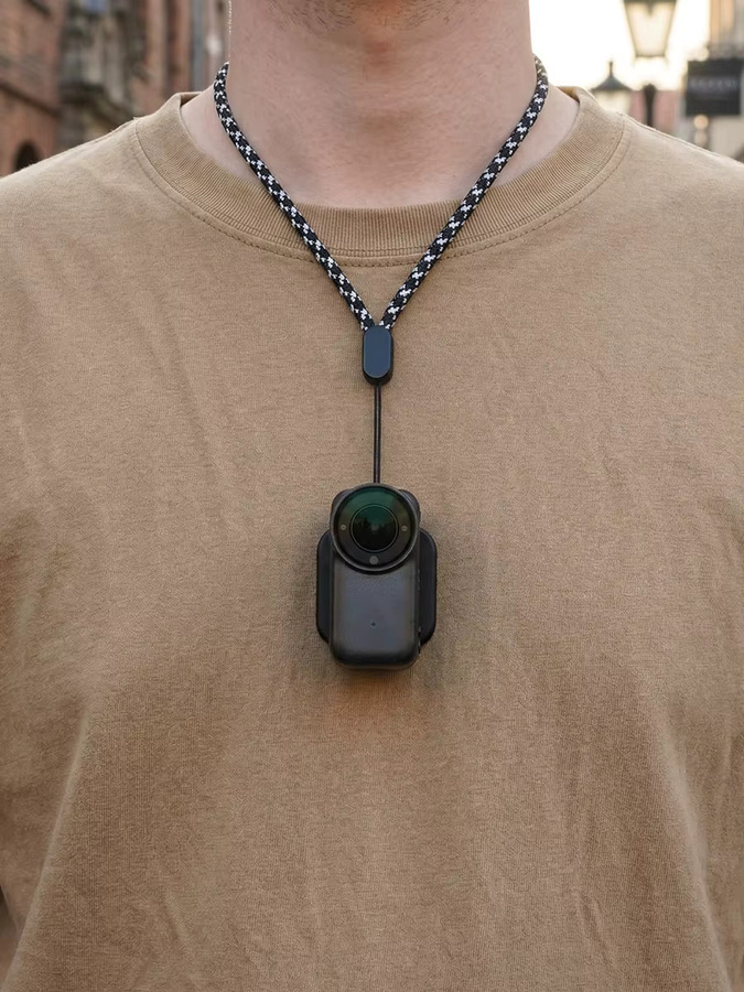 DJI OSMO Nano Magnetische Kamerahalterung Halsband in Schwarz für Insta360 GO 3S, GO 3 und MIC, verstellbarer Halsgurt Kamerazubehör - Bild 5