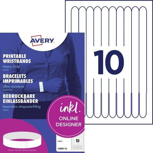 Avery Zweckform L4000-10 Einlassband Weiß, 100 Klebestreifen, Folie, L x B: 265 mm x 18 mm - Bild 1