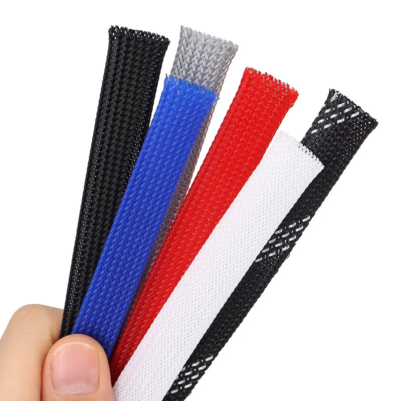 Flammhemmender PET-Geflechtschlauch aus Nylon zur Kabelisolierung, erweiterbares Maschinenrohr, grau/mehrfarbig, Durchmesser: 2 mm bis 50 mm - Bild 2