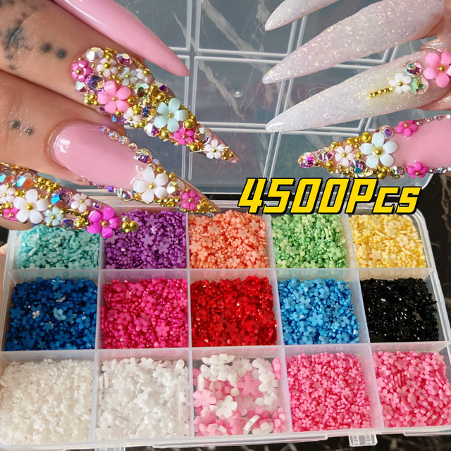 MingLee Nagel Charms Acryl Blume Mix Farben, Glänzend - Bild 1
