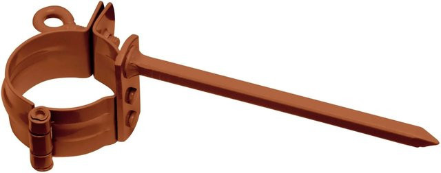 Inefa Rohrschelle DN 100 mit 110mm Schlagstift aus verzinktem Stahl in Braun zur Wandmontage - Bild 1