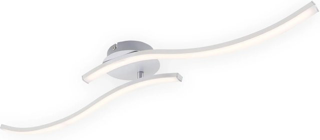 Briloner LED-Deckenleuchte in Silber und Weiß aus Aluminium mit warmweißem Licht, B/T/H: 78,2 x 12 x 11 cm - Bild 1