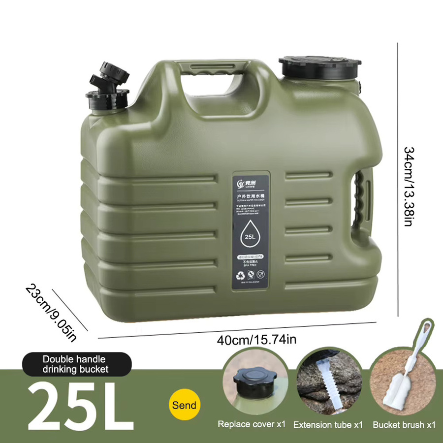 MOJOYCE Outdoor-Wassereimer mit Wasserhahn in Grün, tragbarer Camping-Wasserbeutel für Picknick und Wandern mit 5–25 l Fassungsvermögen - Bild 6
