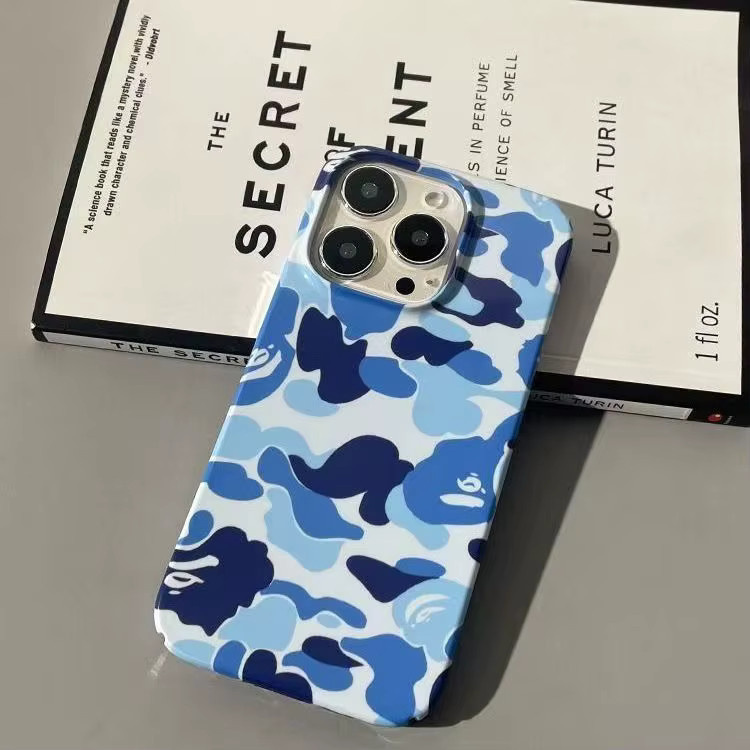Stoßfeste TPU-Handyhülle im Tarnmuster für iPhone Modelle in Blau - Bild 2