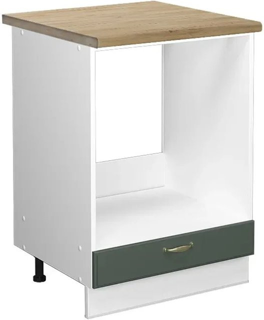 Vicco Herdbauschrank Fame-Line Landhausstil in Grün-Gold-Weiß mit Eiche-Optik, B/T/H: 60 x 60 x 82 cm - Bild 1