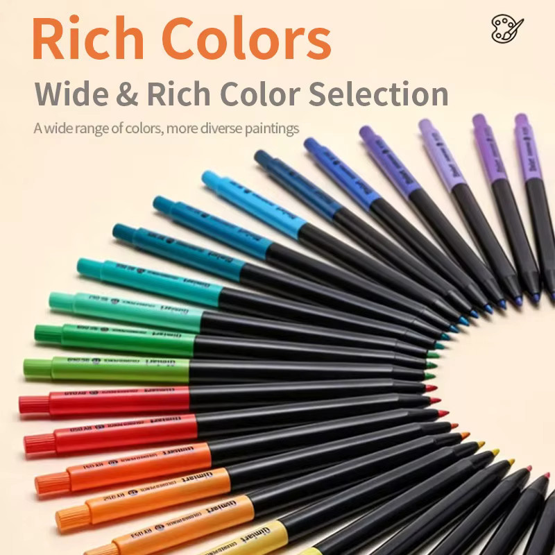 Klick-Buntstifte-Set mit 12 oder 96 Farben, ölbasiert mit weichem Kern, 3,0 mm Stiftdurchmesser, Multicolor für Zeichnen, Skizzieren und Malen - Bild 4