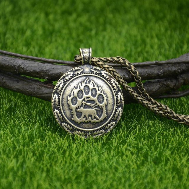 WANYING Anhänger Bärenpfote, Metall, gray, Unisex - Bild 1