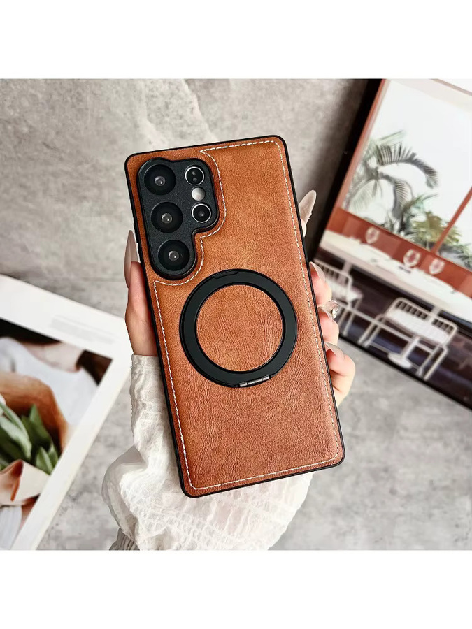 Magnetische Business Leder Schutzhülle für Samsung Galaxy S26 S25 S24 S23 S22 Plus Ultra mit 360 Grad rotierender Halterung in Blau - Bild 5