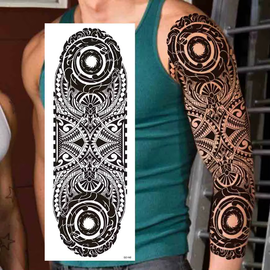 GoldOcean Maori Temporäre Tattoos, Schwarz, Unisex - Bild 6