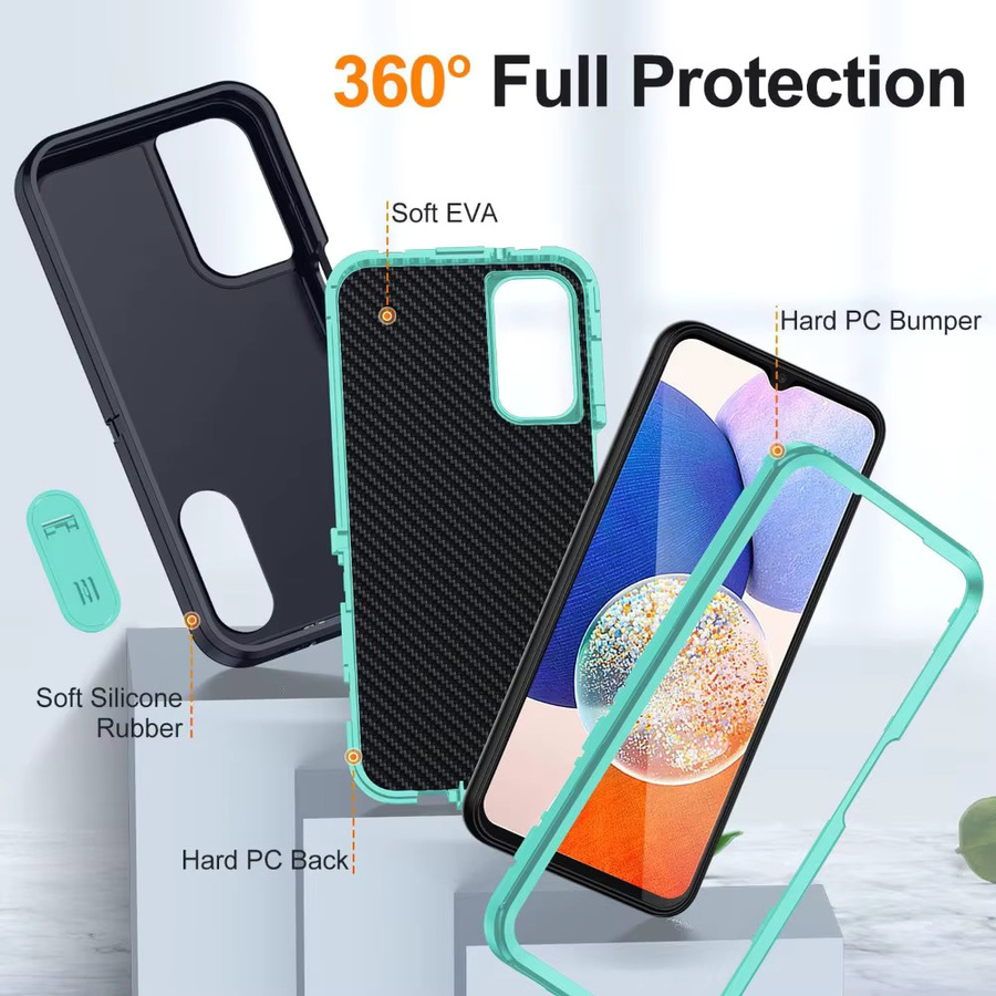 Robuste und rutschfeste Handyhülle in Militärqualität mit Ständer für Samsung Galaxy S26 Plus, S25, S24+, S23 FE und S22 Ultra in Schwarz oder Orange - Bild 6