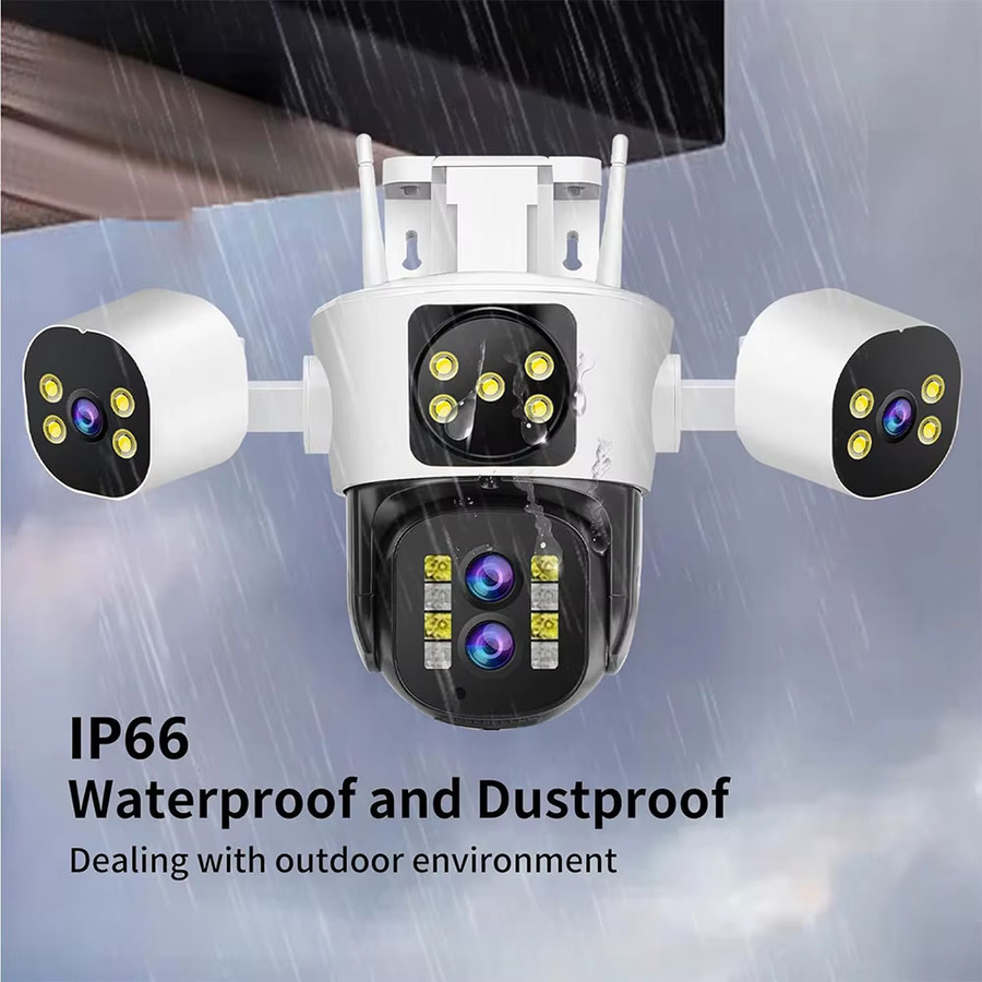 Sherway 6K Outdoor WLAN-Sicherheitskamera mit 15MP Drei-Linsen-Technologie, PTZ-Funktion, 10-fach Zoom und KI-gestützter automatischer Erkennung und Verfolgung in Weiß - Bild 5