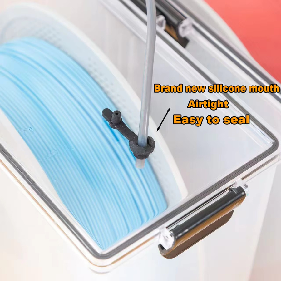 LIXIU 3D-Druck Filament-Aufbewahrungsbox, luftdichter Behälter für 1kg Filamentspulen, transparent - Bild 3