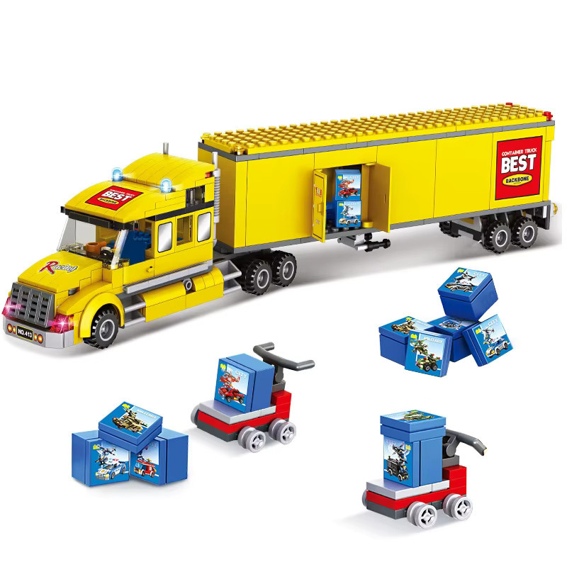CyunSing Stadt-Großlastwagen Sattelschlepper, Bausteine, Fahrzeug - Bild 2