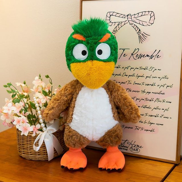 Yiran toy Enten-Plüschpuppe, Grün, mit beweglichen Armen, 35cm, ab 14 Jahren - Bild 1