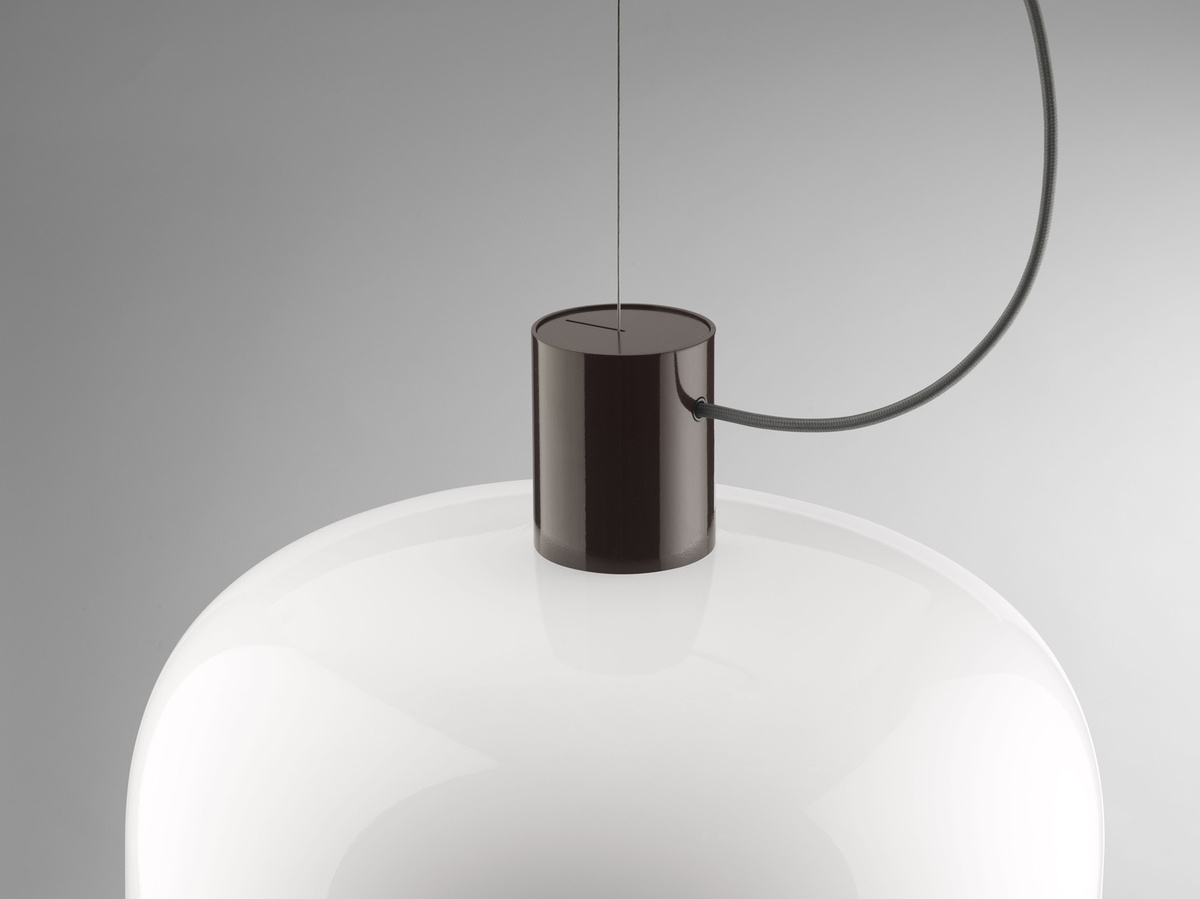 Flos Bellhop Glass Pendelleuchte aus Glas und Metall in Braun/Transparent mit E27 Fassung - Bild 2