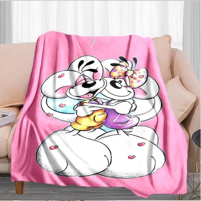 Diddl Liebe und Freundschaft Kuscheldecke in Pastell Pink von Happiness Goods B, B/B: 150 x 200 cm - Bild 1