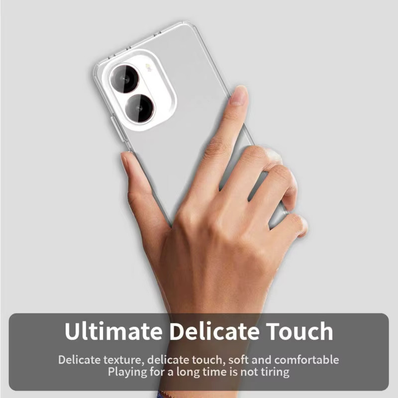 Xiaomi Poco X7 Pro Schutzhülle Matte Stoßfeste Hardcase Abdeckung in Transparent oder Orange - Bild 3