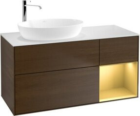 V&B Waschtischunterschrank Finion in Weiß lackiert, Breite: 120 cm, Tiefe: 50,1 cm - Bild 1
