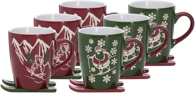 Ritzenhoff & Breker Kaffeebecher Aspen/Whistler Set, 6er Set, Keramik, Mehrfarbig, 340 ml pro Becher - Bild 1