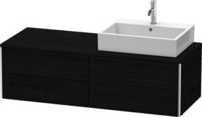 Duravit Waschtischunterschrank XSquare in Schwarz Matt, B/T/H: 140 x 40 x 40 cm - Bild 1