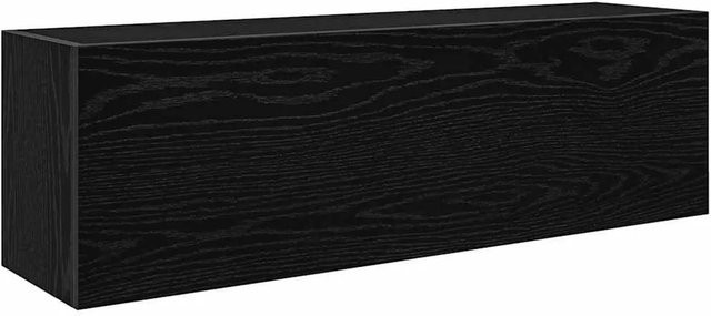 vidaXL Bad-Wandschrank Schwarz aus Holzwerkstoff, B/T/H: 100 x 25 x 30 cm - Bild 1