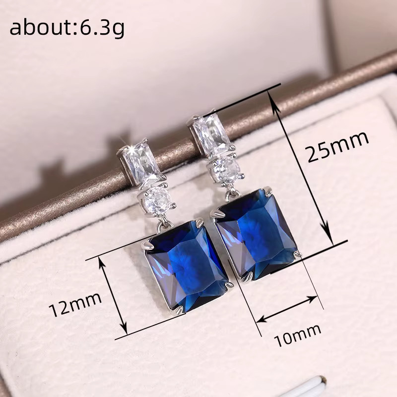 Huitan Trendy Ohrringe, Zirkonia, Silber, Damen - Bild 3