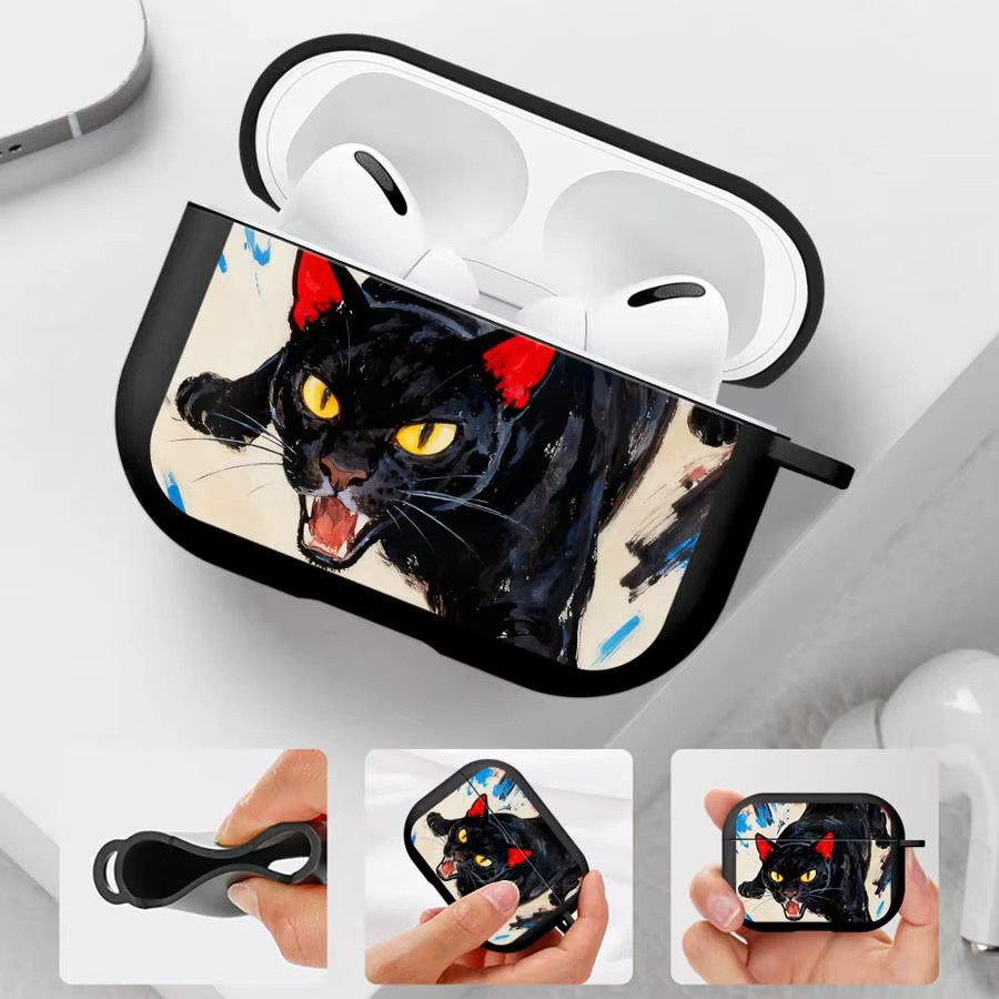 Schutzhülle Fierce Cat für Apple AirPods Pro in Multicolour - Bild 2