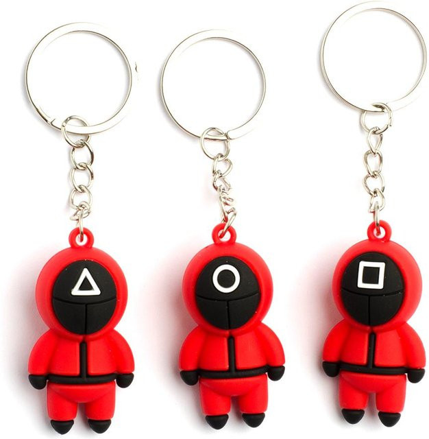 TUYUE Schlüsselanhänger, Tintenfisch, Charms, Rot, Unisex - Bild 1