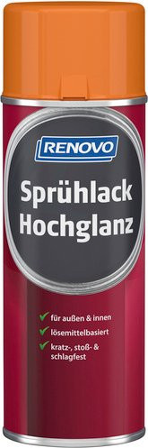 RENOVO Sprühlack für Holz, pastellorange RAL 2003, hochglänzend, deckend, 400 ml - Bild 1