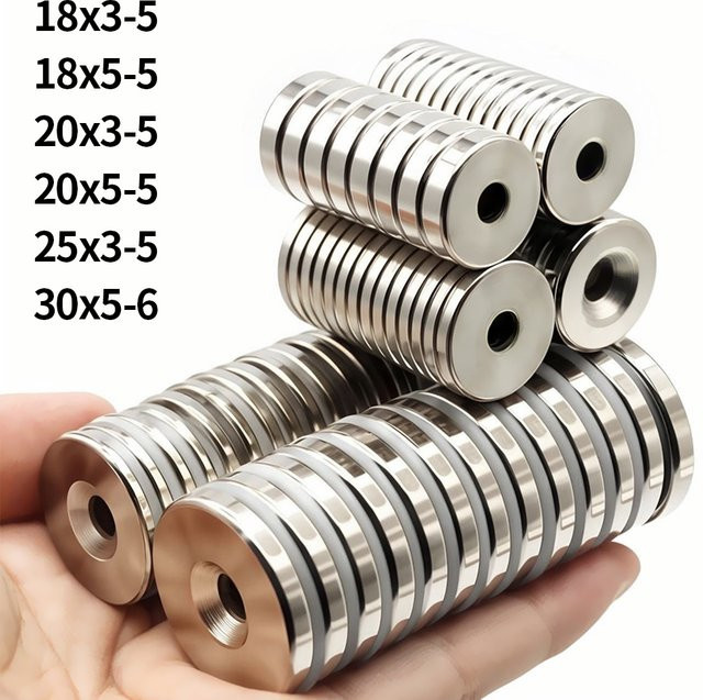 imans Kühlschrankmagnete aus Metall in Silber für Heimwerker, Büro, Whiteboard und Werkstatt - Bild 1