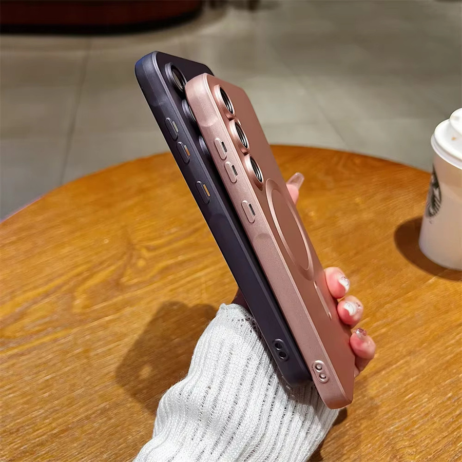 Magnetische TPU Handyhülle für Samsung Galaxy S26 S25 Edge S24 Ultra S23 S22 Plus S21 FE A56 A36 A26 A16 A15 A06 A55 A54 A35 in Pink - Bild 1