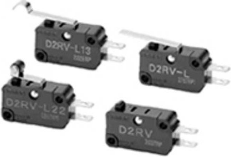 Omron D2RV-LG Mikroschalter Schwarz 100 V/DC 0.25A 1 x Aus/(Ein) - Bild 1