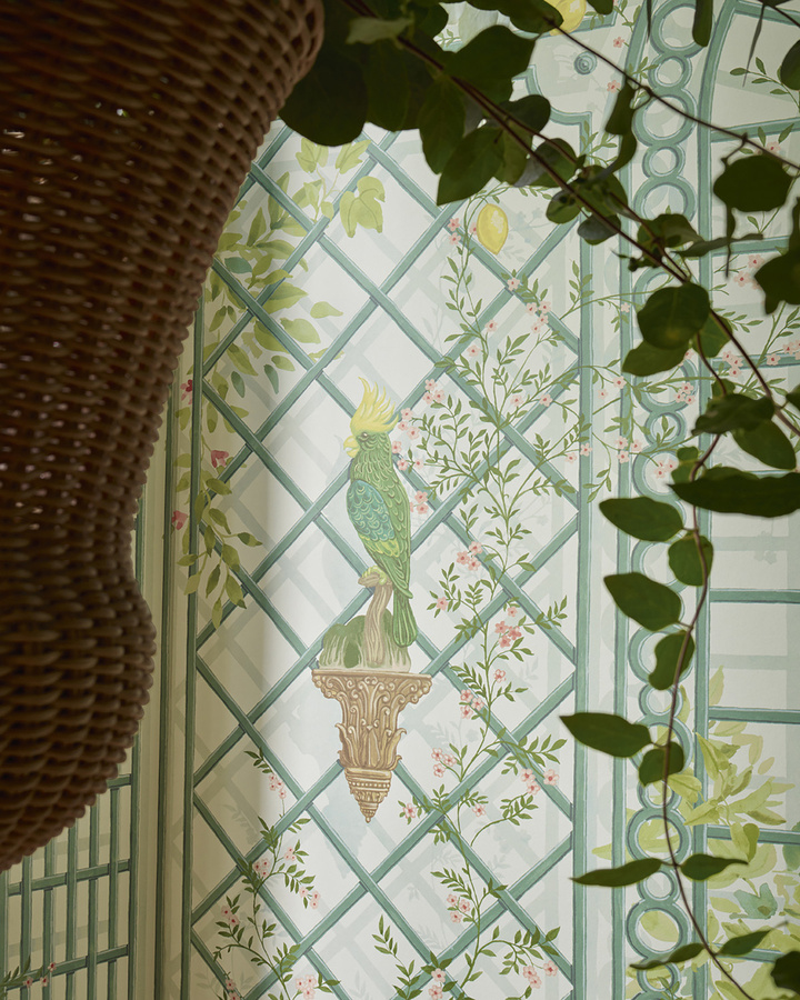 Manuel Canovas Mural L'Orangerie - Paon Wandtattoo in Grün und Multicolour, B: 330 cm, H: 70 cm - Bild 3