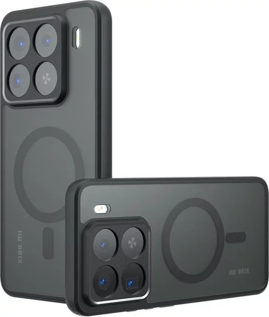 Magnetische Handyhülle für Xiaomi Mi 17T Pro und 15T Pro, transparentes mattes Design mit Acryl-Hartschale und MagSafe-Kompatibilität, schwarz - Bild 1