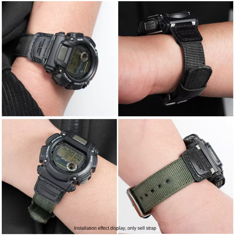 Casio Uhrenarmband Nylon, Armeegrün, Herren, 16 mm - Bild 2