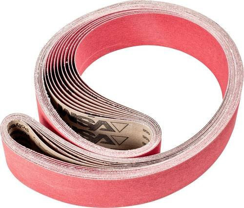 PFERD CO-COOL Keramikkorn Schleifband für Edelstahl, Körnung 120, B: 75 mm, L: 2000 mm, 10 Stück - Bild 1