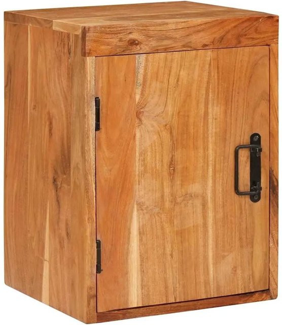 vidaXL Nachttisch aus Massivholz Akazie in Braun und Schwarz, B/T/H: 35 x 33 x 48 cm - Bild 1