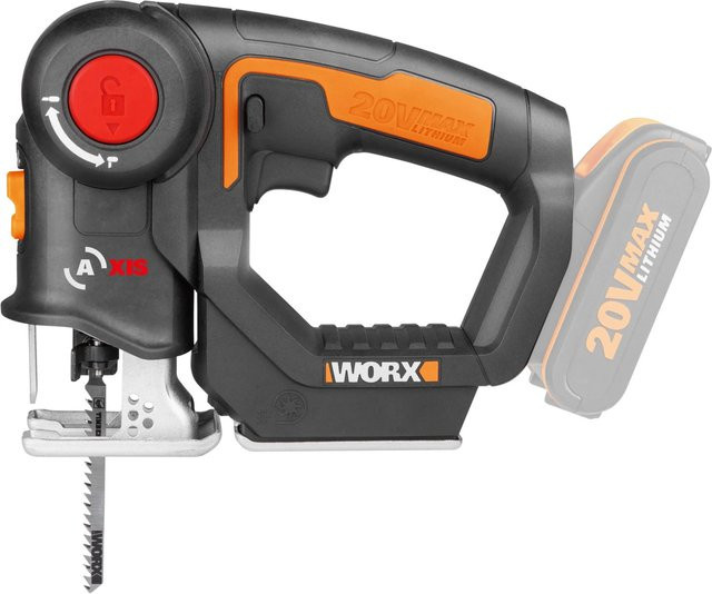 Worx Axis 20 V WX550.9 Akku-Säge in Orange mit Worx Powershare Technologie - Bild 1