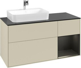 V&B Waschtischunterschrank Finion in Seidengrau lackiert, Breite: 120 cm, Tiefe: 50,1 cm, Höhe: 50,1 cm - Bild 1