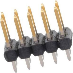 Molex Einbau-Stiftleiste Standard in Schwarz und Gold mit 2 Reihen - Bild 1