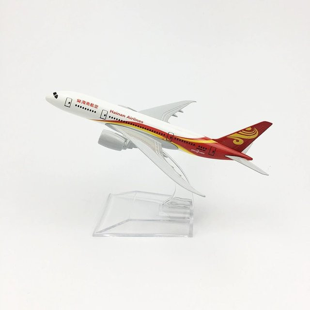 ZOCO B787 Hainan Airways Modellflugzeug, Miniatur-Druckguss-Metallflugzeug, Maßstab 1:400, mit Ständer - Bild 1