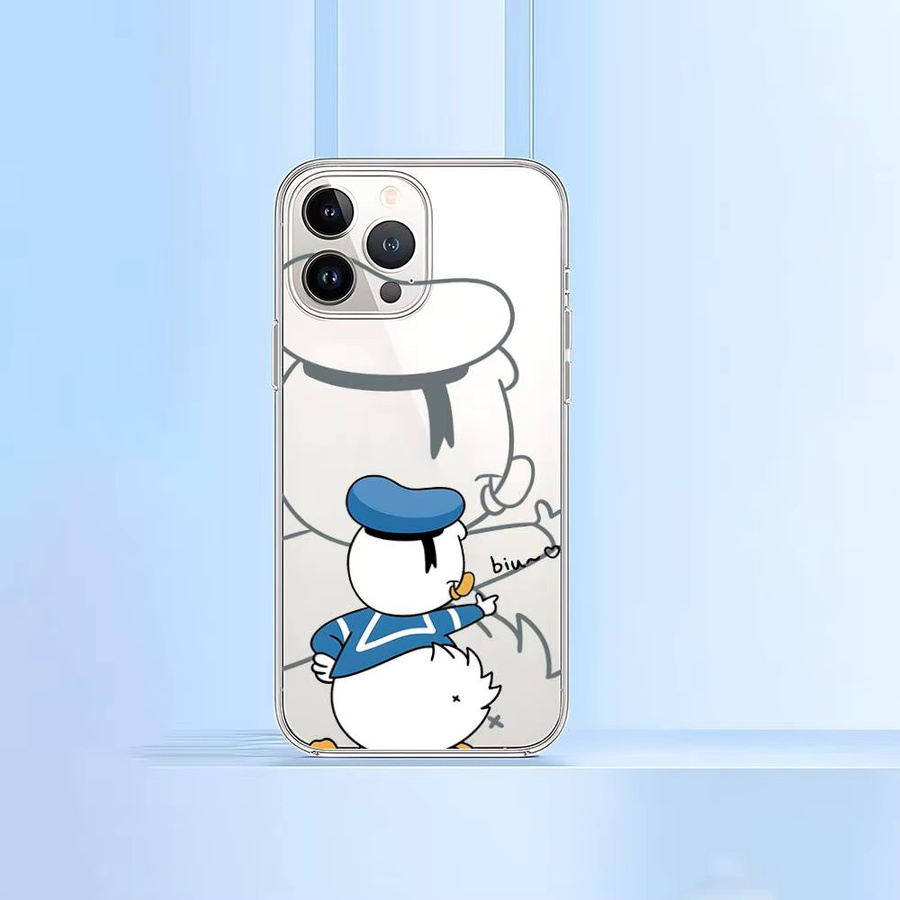 Transparente Donald Duck Handyhülle für Apple iPhone 11 bis 17 Pro Max und andere Modelle - Bild 4