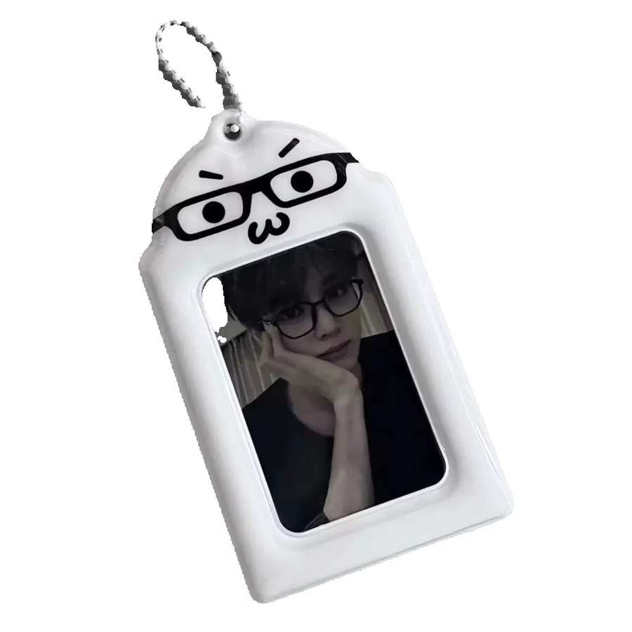 Niedlicher Fotokartenhalter für Kpop Star Album Idol Fotokarten in Weiß aus Kunststoff für 3 bis 3,5 Zoll Karten - Bild 1