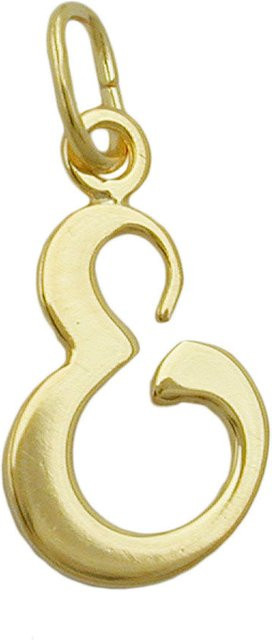 Paolo Renzo Buchstabenanhänger, 333 Gelbgold, 15x10mm, Unisex - Bild 1