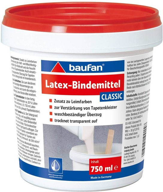 Baufan Latexfarbe Bindemittel farblos, 0,75 l - Bild 1