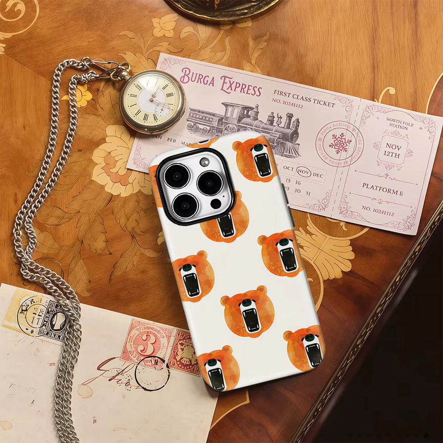 Potdemiel Bären-Gesicht Smartphone Schutzhülle für iPhone Modelle in Multicolour mit doppelschichtiger Rückseite - Bild 2