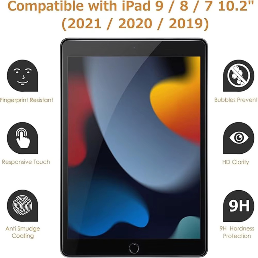Displayschutzfolie aus gehärtetem Glas für Apple iPad und iPad Air, transparent, 1 Stück - Bild 2