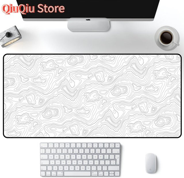 Big Art Mousepad XXL in Weiß und Schwarz als Schreibtischunterlage und Deskmat - Bild 1