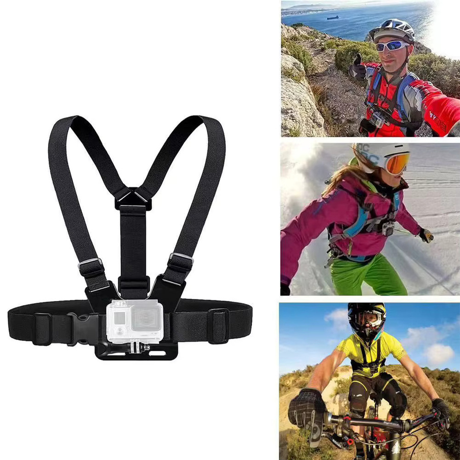 ERIKOLE Einstellbare Brusthalterung in Schwarz für GoPro Hero, Insta360 One X3 und DJI Osmo Action 3 - Bild 5