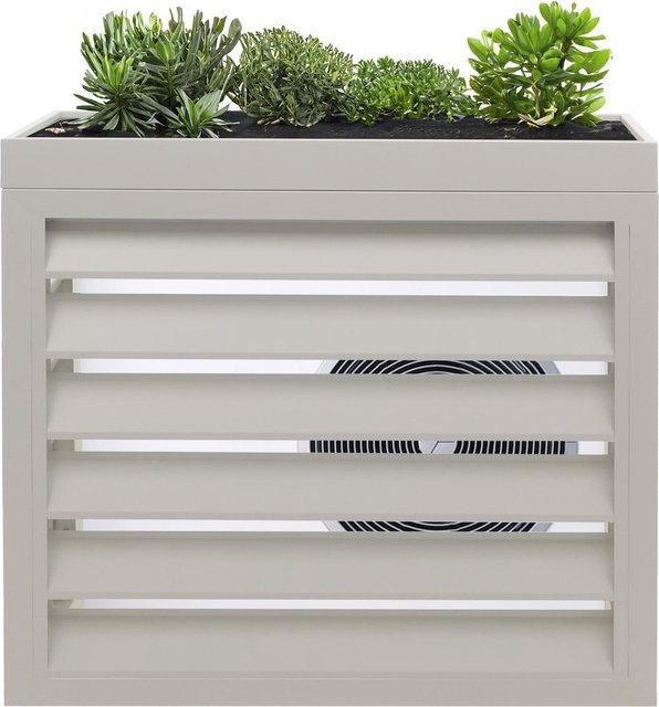 MCW Verkleidung für Klimaanlage und Wärmepumpe O43 aus Metall in Grau-Weiß, B/T/H: 80 x 90 x 38 cm - Bild 1